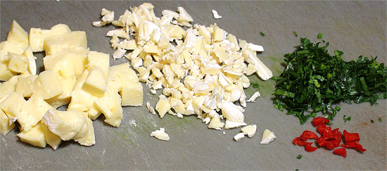 Zutaten Briesauce geschnitten