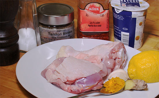 Zutaten Tandoori Chicken