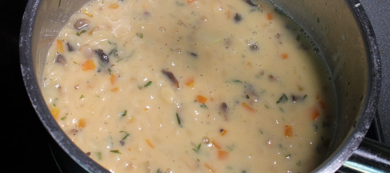 Suppe mit Liaison gebunden