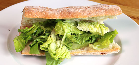 Sandwich mit Lattich