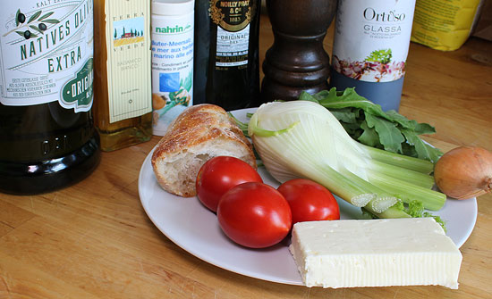 Fenchel-Tomatensalat mit Pecoretta 