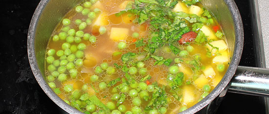 Suppe fertigkochen