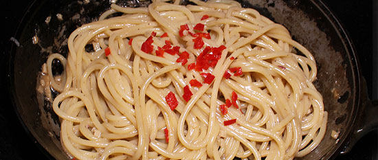 Spaghetti mit Peperoncino