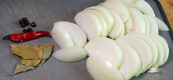 Zwiebel geschnitten