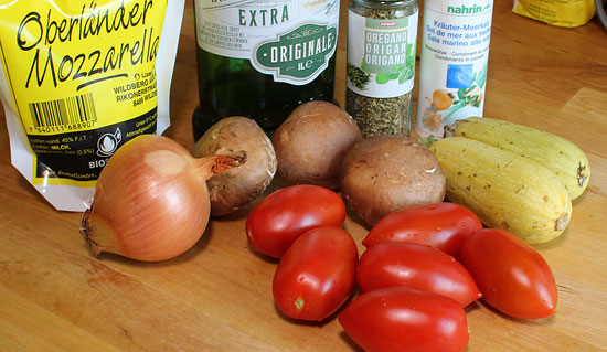Zutaten Tomaten-Champignon-Confit