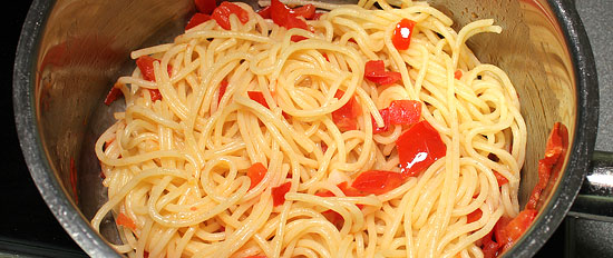 Spaghetti mit Tomate
