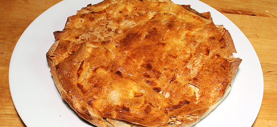 Krautstiel-Pie frisch gebacken