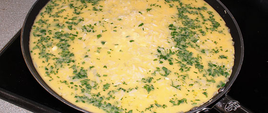 Omelette stocken lassen