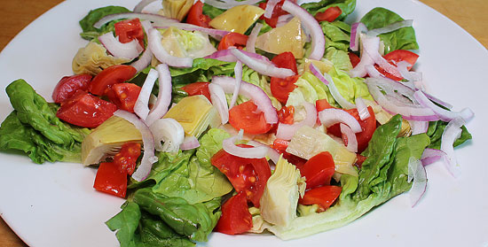 Salat angerichtet