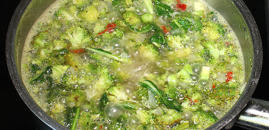 Broccolisuppe kochen