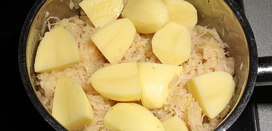Sauerkraut und Kartoffeln