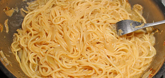 Spaghettini gegart