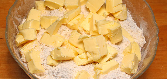 Zutaten Mürbeteig mit Butter