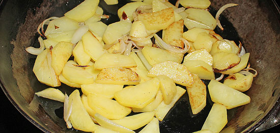 Kartoffeln anbraten