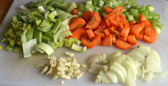 geschnittenes Gemüse