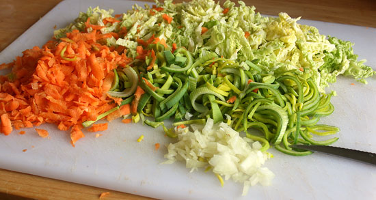 Gemüse fein geschnitten