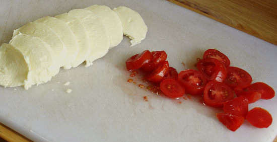 Mozzarellla, Tomaten