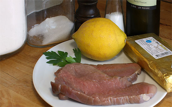 Zutaten Scaloppine di vitello al limone