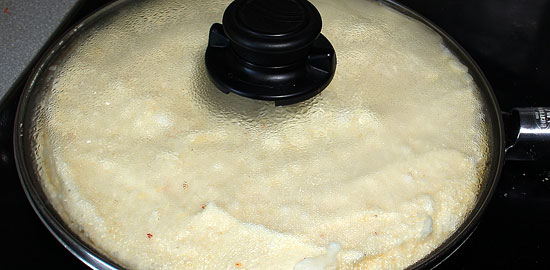 Omelette soufflee stocken lassen