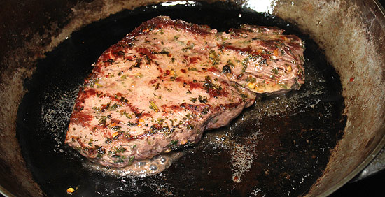 Flat Iron Steak braten