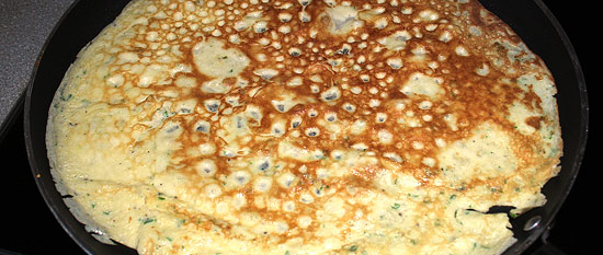 Omelette ausbacken