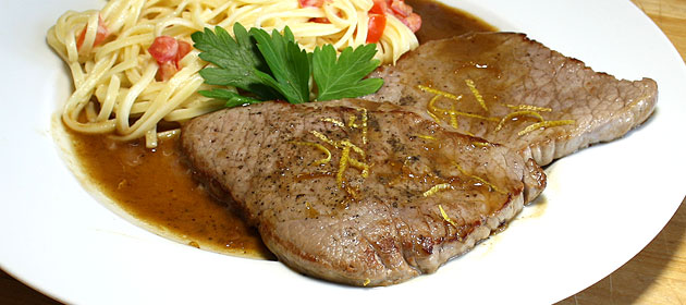 Rezept Scaloppine Di Vitello Al Limone Kalbsschnitzel An Zitronensauce Rollis Rezepte